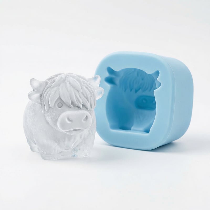 ๐ฎ Mini Highland Cow Ice Cube Mold โ Cute 3D Ice for Drinks, Parties & Gifts
