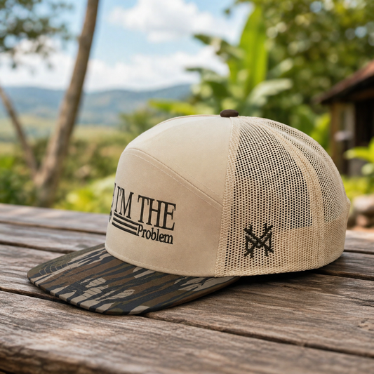 I Am The Problem Trucker Hat – Funny Mesh Snapback Cap for Men & Women