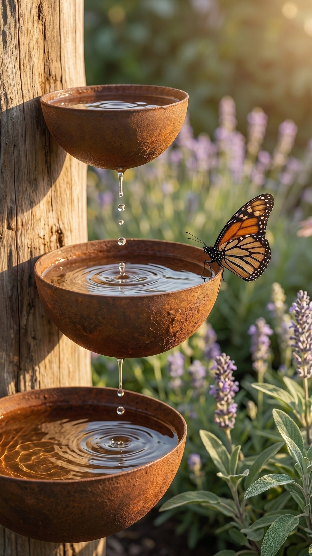 🔥Last Day 69% OFF -💧3-Tier Rain Catcher – Metal Garden Ornament & Plant Support🐦
