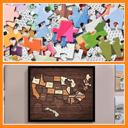 🔥Last Day 49% OFF - Wooden USA Map Puzzle❤️