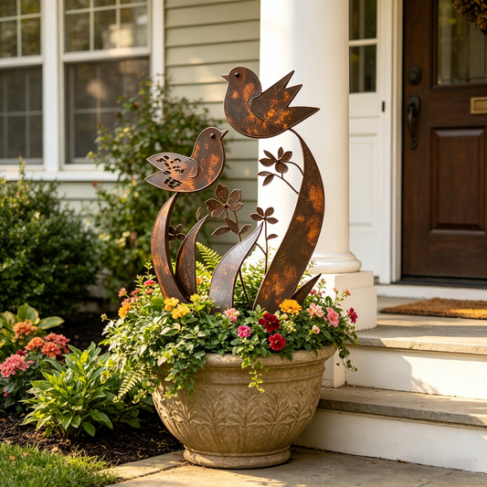 🦋2026 Mother's Day Gifts 50% Off--💖🎁Bird & Wildflower Metal Garden Stake