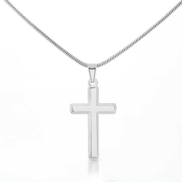 Never Lose Faith Cross Necklace – Choose Your Card Message