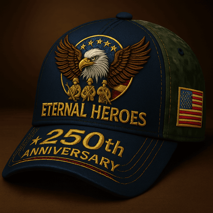 Eternal Heroes 250th Anniversary Commemorative Baseball Cap | Patriotic Veteran Tribute Hat