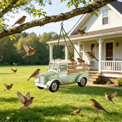 🚛🐦 Vintage Truck Bird Feeder – Add a Touch of Nostalgia to Your Garden