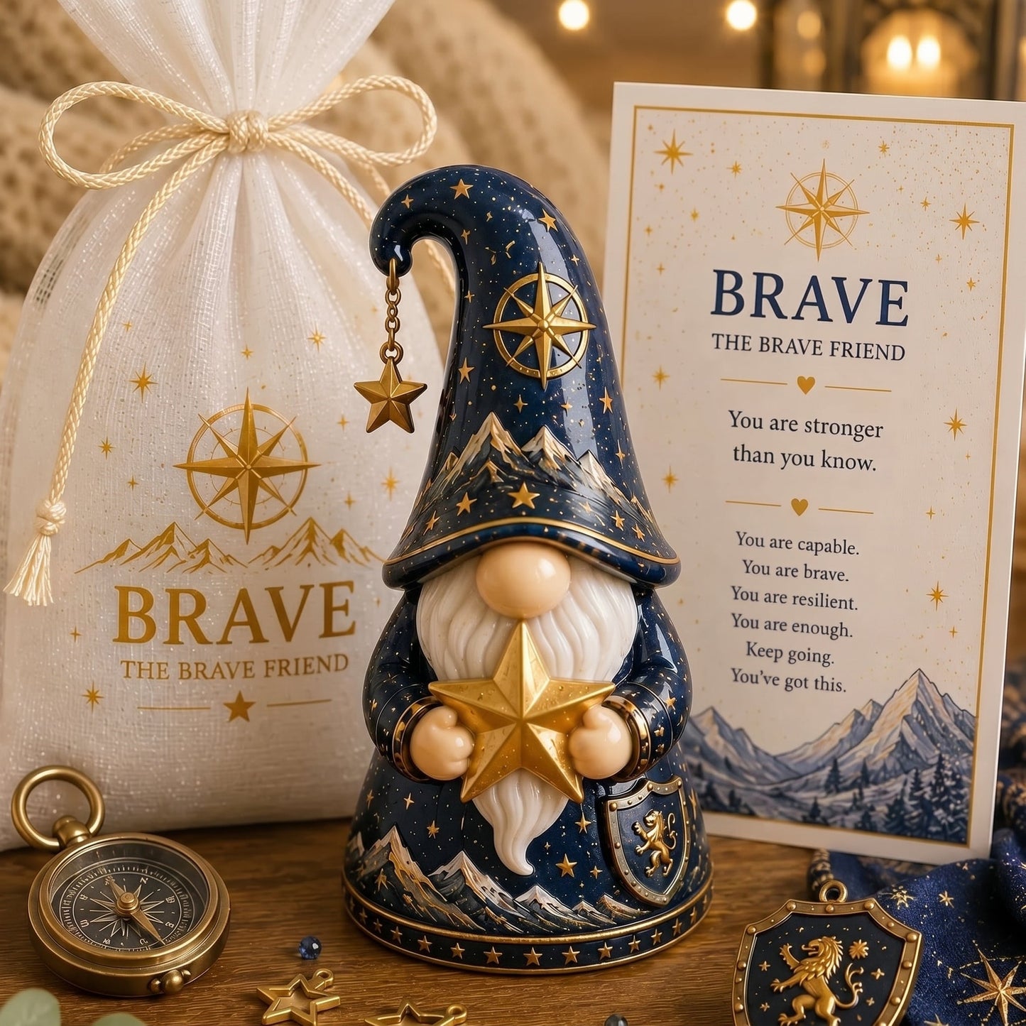 🔥Limited Time 50% OFF💕Emotional Support Comfort Gnome, 12 Heartfelt Affirmation Gift