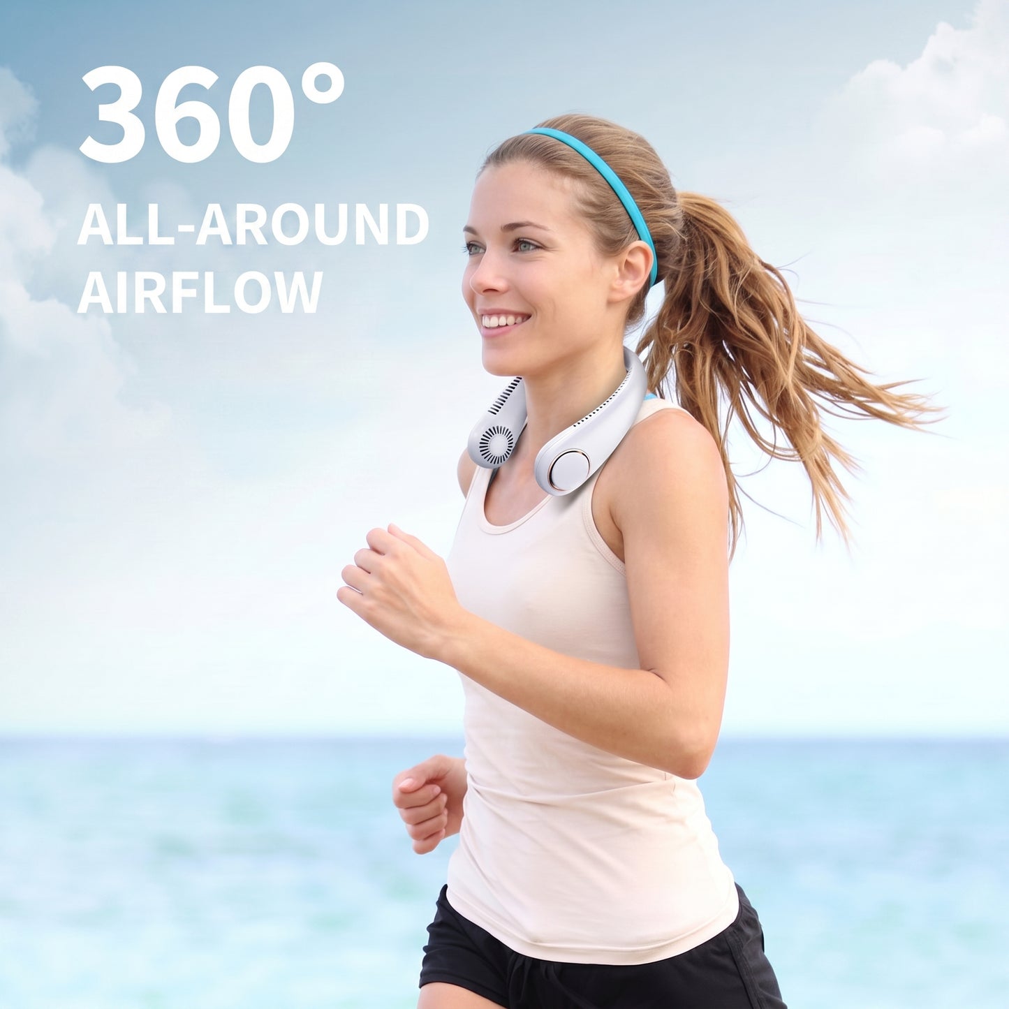 ❄️Bladeless Wearable Neck Fan – Personal Hands-Free Cooling Device