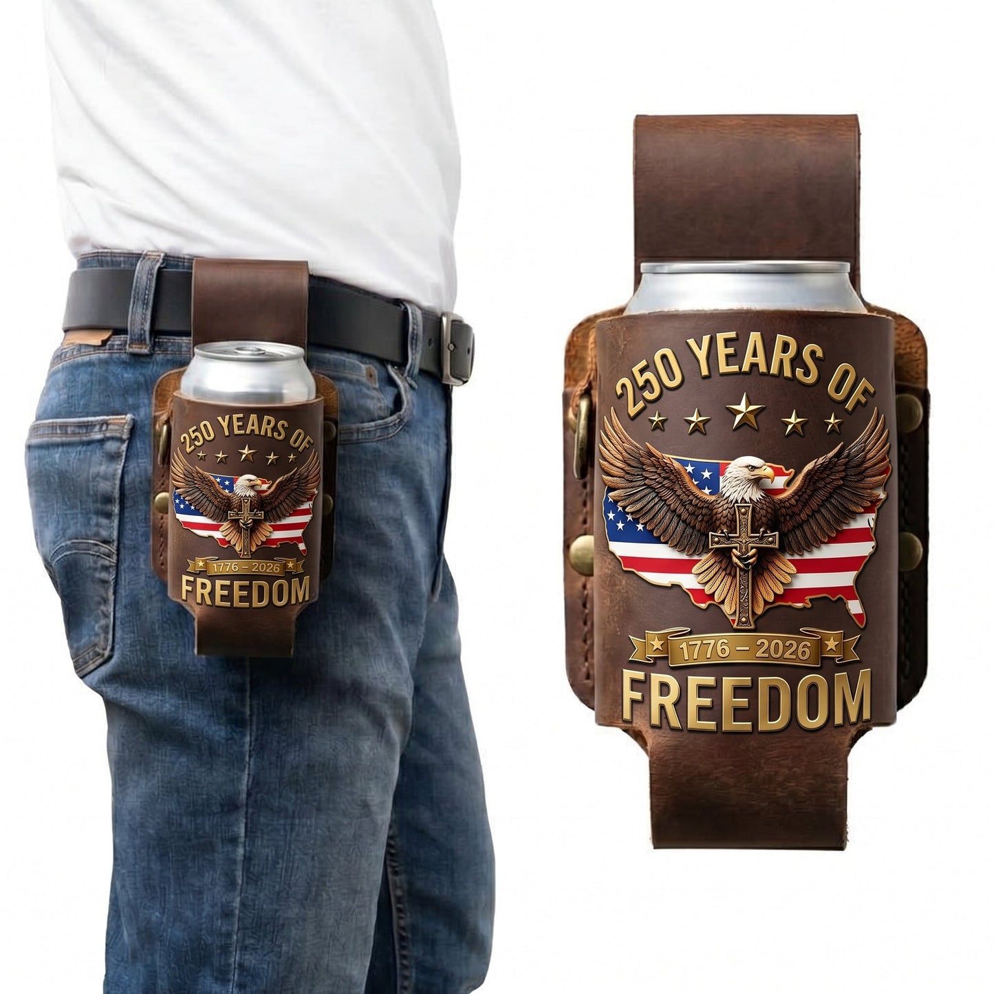 🔥Father's Day Special Offer -- Patriotic 250th Anniversary Beer Sleeve