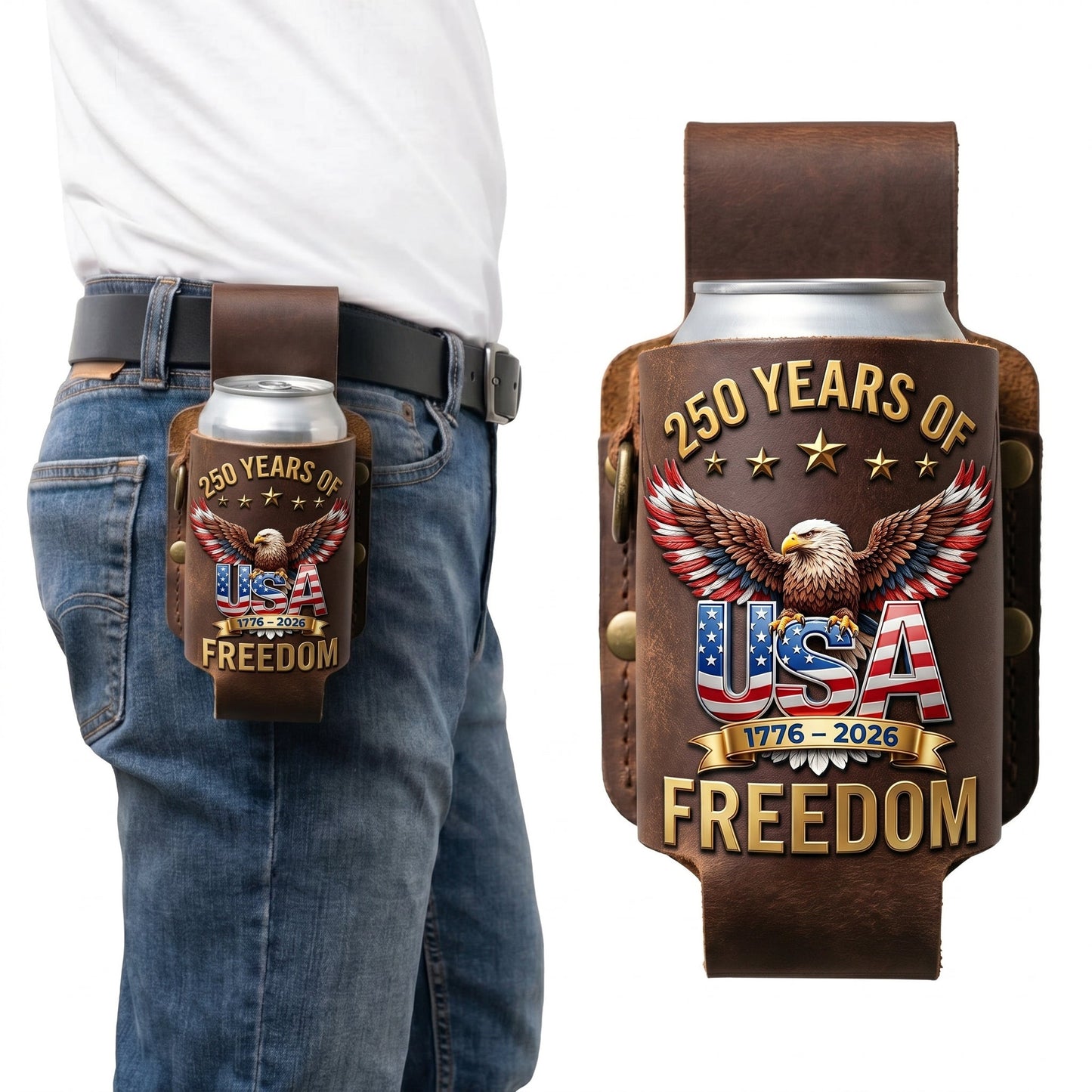 🔥Father's Day Special Offer -- Patriotic 250th Anniversary Beer Sleeve